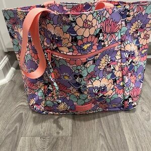 Disney Floral Tote Bag - Pink and Purple